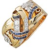 Flower Brass Micro Pave Clear Cubic Zirconia Finger Rings FS-WGA7D1C-05-2