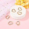 6Pcs Heart Alloy Spring Gate Rings FIND-TA0011-14A-5