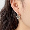 Heart 304 Stainless Steel Hoop Earrings FS-WGDB2C9-02-2