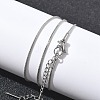 10Pcs 0.9MM 304 Stainless Steel Round Snake Chain Necklaces NJEW-G203-03P-2
