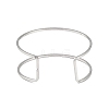 Non-Tarnish 304 Stainless Steel Hollow Open Cuff Bangles for Women BJEW-S155-04P-3