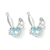 Brass Micro Pave Cubic Zirconia Pendants KK-L208-05P-06-2