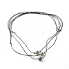 Pearl Luster Plated Round Faceted Natural Agate Pendant Necklace NJEW-JN03657-05-1