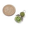 Alloy with Glass Seed Beads Pendants PALLOY-MZ00276-05-2