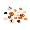 Craftdady 140Pcs Halloween Theme Painted Natural Wood Beads WOOD-CD0001-19-18