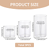 3Pcs 3 Styles Transparent Glass Candle Holders DJEW-FH0001-32-2