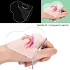 Heart Transparent Acrylic Finger Ring Color Palette AJEW-O031-01-2