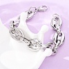 304 Stainless Steel Coffee Bean Link Chain Bracelets for Women Men BJEW-F529-10B-P-5