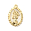 Brass Pave Shell Pendants KK-Z073-28G-1