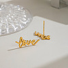 Valentine's Day 304 Stainless Steel Stud Earrings WGDA88F-01-4