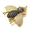 Brass Micro Pave Clear Cubic Zirconia Pendants KK-M309-01G-2