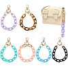 CHGCRAFT 6Pcs 6 Colors Opaque Acrylic Cable Chain Wristlet Straps HJEW-CA0001-33-1