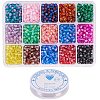 Spray Painted Crackle Glass Beads CCG-PH0002-14-1