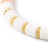 Handmade Polymer Clay Beads Stretch Bracelets BJEW-JB06428-6