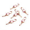 Eco-Friendly Alloy Enamel Pendants X-ENAM-T011-84A-NR-1