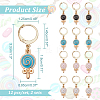 Alloy Enamel Lollipop Locking Stitch Markers HJEW-AB00124-2