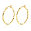 304 Stainless Steel Hoop Earrings PW-WG89744-18-1