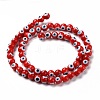 Handmade Evil Eye Lampwork Round Bead Strands LAMP-L055-6mm-19-2