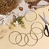 10Pcs Iron Ring for DIY Woven Net/Web with Feather IFIN-SP0001-56B-P-3