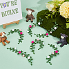 6Pcs PVC Artificial Flower Rattan DIY-PH0033-59-4