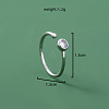 304 Stainless Steel Crystal Rhinestone Flat Round Cuff Hoop Nose Rings WG9BB1A-08-1