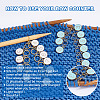 Alloy Enamel Pendant Knitting Row Counter Chains HJEW-AB00377-5