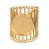 304 Stainless Steel Cuff Rings Ring Components SA-CBA098D-01G-D-1