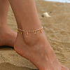 Beach Style Adjustable Imitation Pearl Anklets JE6735-1