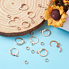 Brass Leverback Earring Findings KK-TA0007-89RG-11