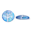 Half Round/Dome Tree Pattern Glass Flatback Cabochons for DIY Projects GGLA-Q037-25mm-M28-08-4