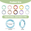 HOBBIESAY 20Pcs 10 Colors UV Plating Zinc Alloy Spring Gate Rings FIND-HY0002-98-2