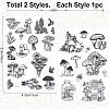 CRASPIRE 2 Sheets 2 Styles Custom PVC Plastic Clear Stamps DIY-CP0010-02-2