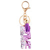 Alloy & Resin Tassel Keychainss AJEW-TADJ0001-20G-10-1