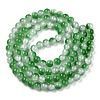 Crackle Baking Painted Imitation Jade Glass Beads Strands DGLA-T003-10mm-07-3
