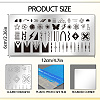 Stainless Steel DIY Nail Art Templates MRMJ-UN0001-016-3