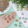 100Pcs Transparent Spray Painted Glass Beads GLAA-PA0001-60B-3