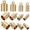 Beebeecraft 32Pcs 4 Style Brass Cord Ends KK-BBC0010-91G-1