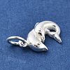 925 Sterling Silver Double Dolphins Charms STER-S009-09S-2