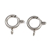 304 Stainless Steel Spring Ring Clasps STAS-B095-05F-P-1