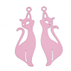 430 Stainless Steel Kitten Pendants STAS-S108-17E-2