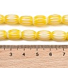Handmade Millefiori Glass Oval Bead Strands LK-Z001-01B-01-2