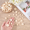 300Pcs Wood Cabochons WOOD-ME0001-24-3