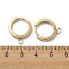 201 Stainless Steel Huggie Hoop Earrings Findings STAS-A167-01K-G-3