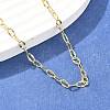 Brass Paperclip Chains Necklace for Women NJEW-P265-29G-1