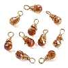 10Pcs Glass Pendants PALLOY-YW00130-03-1