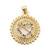 Rack Plating Brass Micro Pave Colorful Cubic Zirconia Pendants ZIRC-F129-47G-1