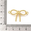 Rack Plating Brass Pave Clear Cubic Zirconia Bowknot Connector Charms LS-KK-I716-29G-3