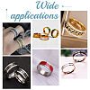 Unicraftale 18Pcs 18 Styles 201 Stainless Steel Grooved Finger Ring Settings STAS-UN0042-79-6