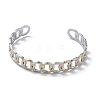 Two-tone 304 Stainless Steel Cuff Bangles BJEW-A160-02GP-4