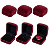 Plastic Cover with Velvet Brooch Packing Boxes VBOX-WH0012-06C-1